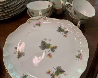  Yada China Porcelain Tea Cup & Snack Plate Set 