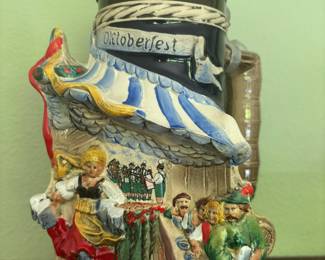 Octoberfest Lidded Beer Stein Mug 