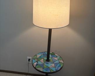 Floor Lamp with Mosaic Style Table
