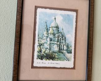 Sacre Coeur Cathedral of Paris Watercolor Print