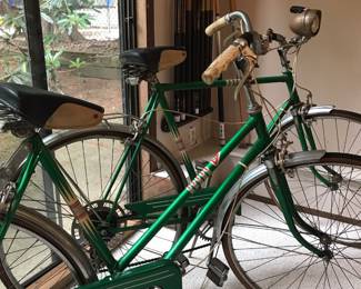 Pair of Green Sears Bicycles