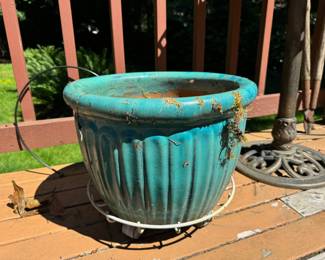 Ceramic Turquoise Planter