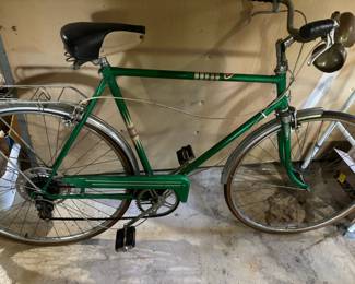 Pair of Green Sears Bicycles