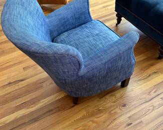 BLUE CHAIR BY RESTORATION HARDWARE