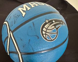 Orlando Magic basketball signed by players in 2008-09