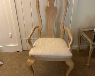 Queen Anne Grey Lime Wood Dining Chair