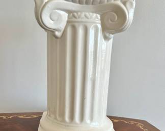 White Ceramic Pedestal Column