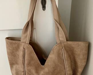 Brown Corduroy Tote Bag