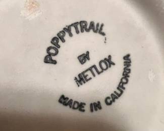 Poppytrail by Metlox - 4 Piece Setting