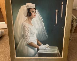 Framed Portrait of Bride Artwork