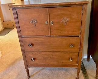 Circa 1930's Tall Boy Chest of Drawers