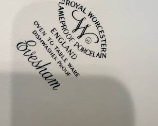 1980's Royal Worcester Evesham Flameproof Porcelain Tart Dish