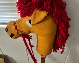 Mid Century Wood Stick Hobby Horse