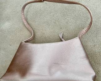 Pink Satin Shoulder Bag