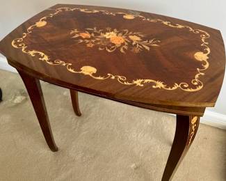 Rectangular Marquerty Inlaid Italian Parlor Table