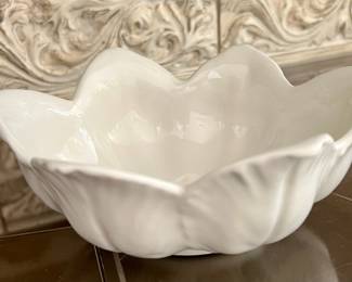 White Ceramic Lotus Bowl
