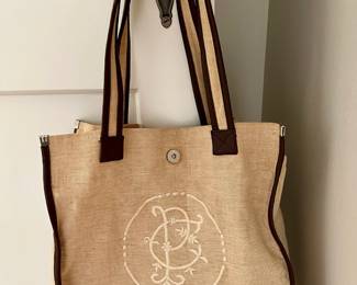 Monogramed Canvas Tote Bag