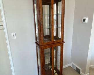 Glass & Mahogany Showcase/Curio Cabinet