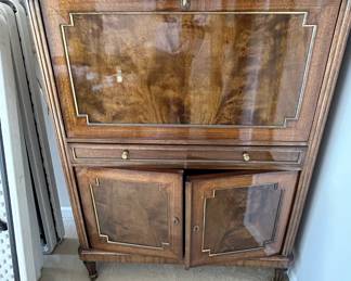 Flame Mahogany Dresser with Marble Top