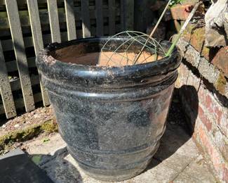 Black Ceramic Planter