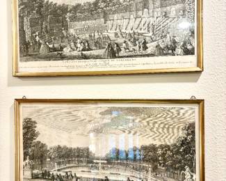 Circa 1760's French original copper engravings