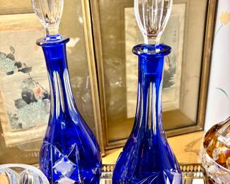 Cobalt decanters
