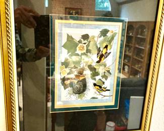 Trio of signed bird prints