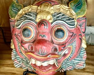 Hand painted wood mask