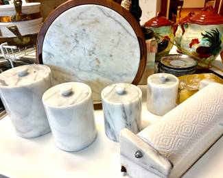 Marble canister set/cheese board