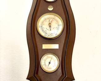 Faux wood grain weather station