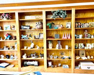 Shelves of knick knacks