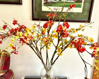 Floral branches in vase