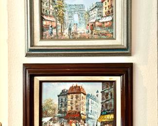 Paris scenes oil paintings