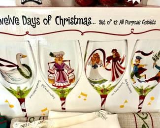 12 Days of Christmas glasses