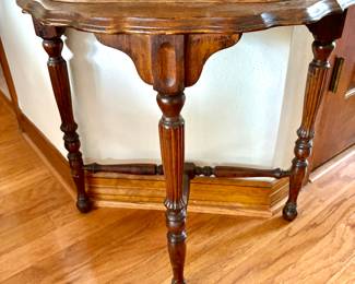 Vintage half moon side table