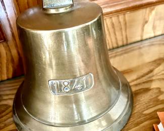 Large ship's bell inscribed 1841