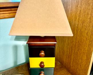 3 Drawer color block lamp