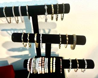 Sterling and stone bracelets