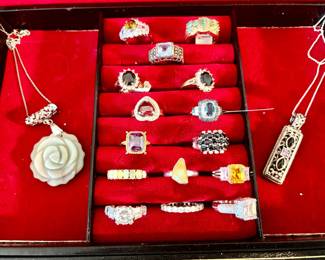 Sterling and stones rings