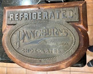 Pangburn's Candy Company Chocolate Sign Fort Worth, Texas Company (Heavy Metal)
