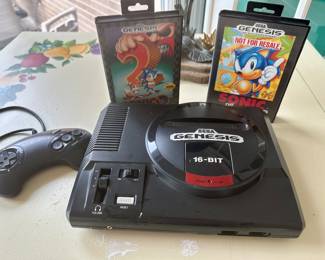Vintage Sega Genesis Game System & Games