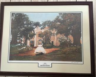 Tara Gone With The Wind Signed & Number Framed Print