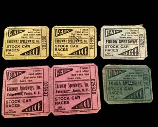 1950's Fonda Speedway Tickets