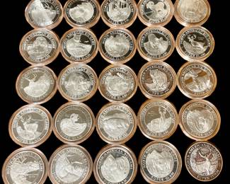 North America Big Game Super Slam 1 oz .999 Silver Coins- 25 oz.