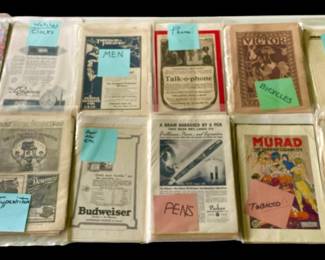 Groups of Advertisements 1920-50's