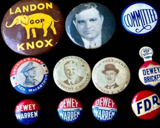 1930's-40's Pin Backs
