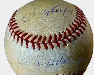 Signed Baseball- Sandy Koufax & Don Drysdale. No COA