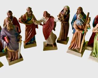 Solid Metal Jesus and His Apostles