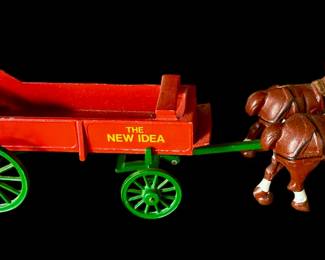 New Cast Iron Horses & Wagon
