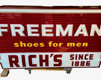1950's 2 Sided Shoe Sign- Rick's Cobleskill, NY